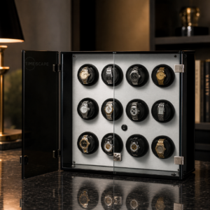 Orbita Milano 12 watch winder in White Leatherette finish