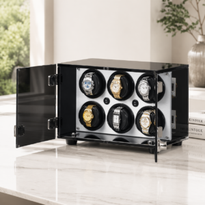 Orbita Milano 6 watch winder in White Leatherette finish